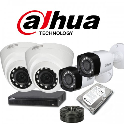 HDCVI de Video Vigilancia de 4 Cámaras con Instalación
